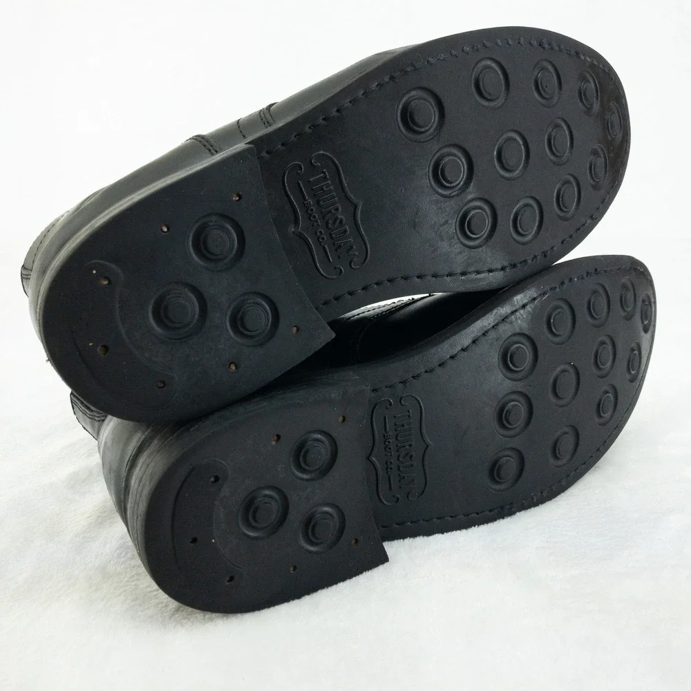 Thursday Boot Company Captain Boots Mens 9.5 Black Leather Cap Toe Hand Made